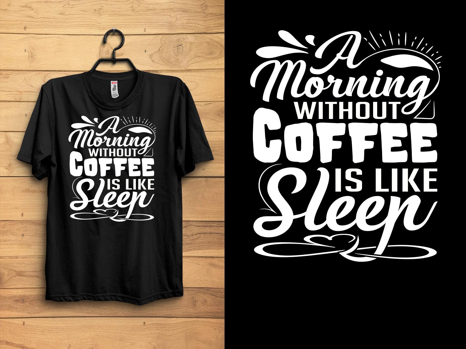 Coffee Typography T-shirt Design