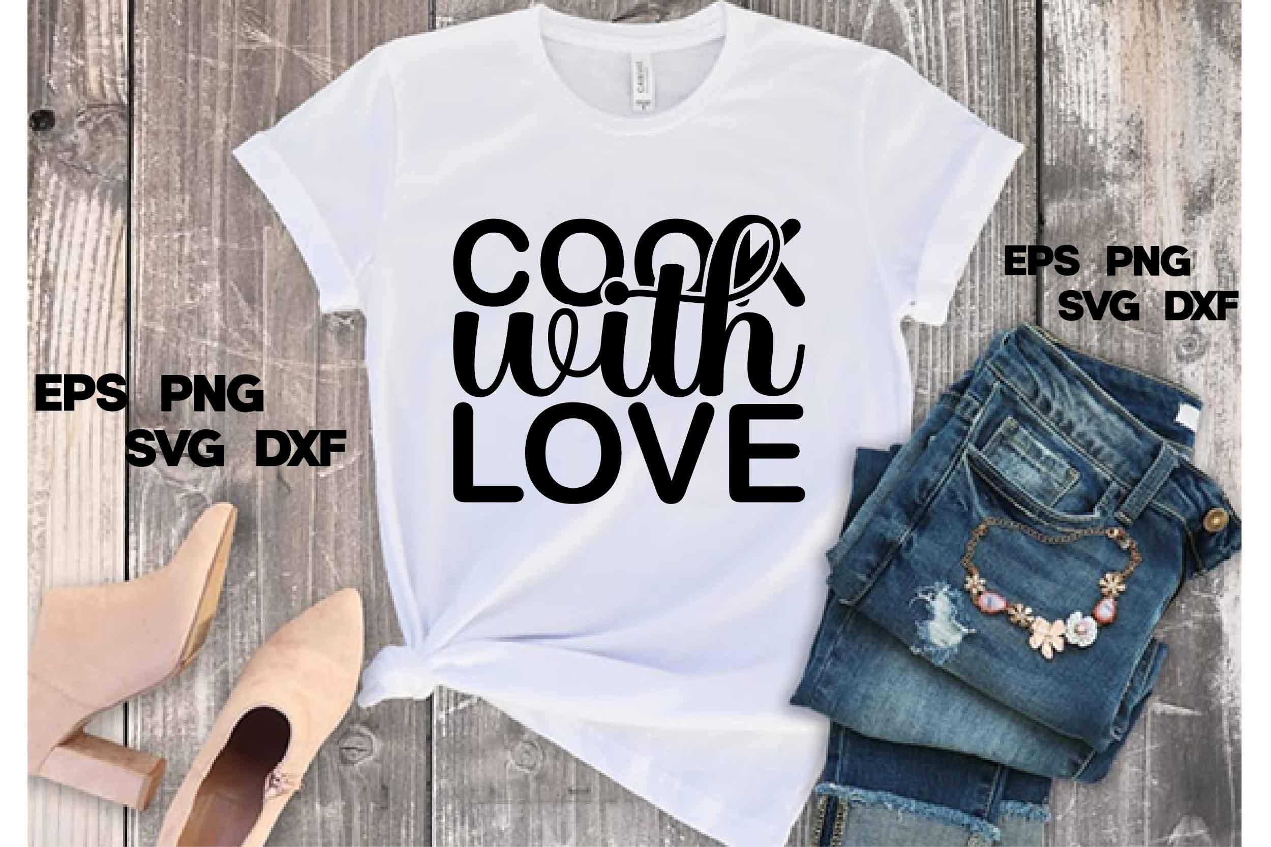 Potholder Svg Design, Cook with Love