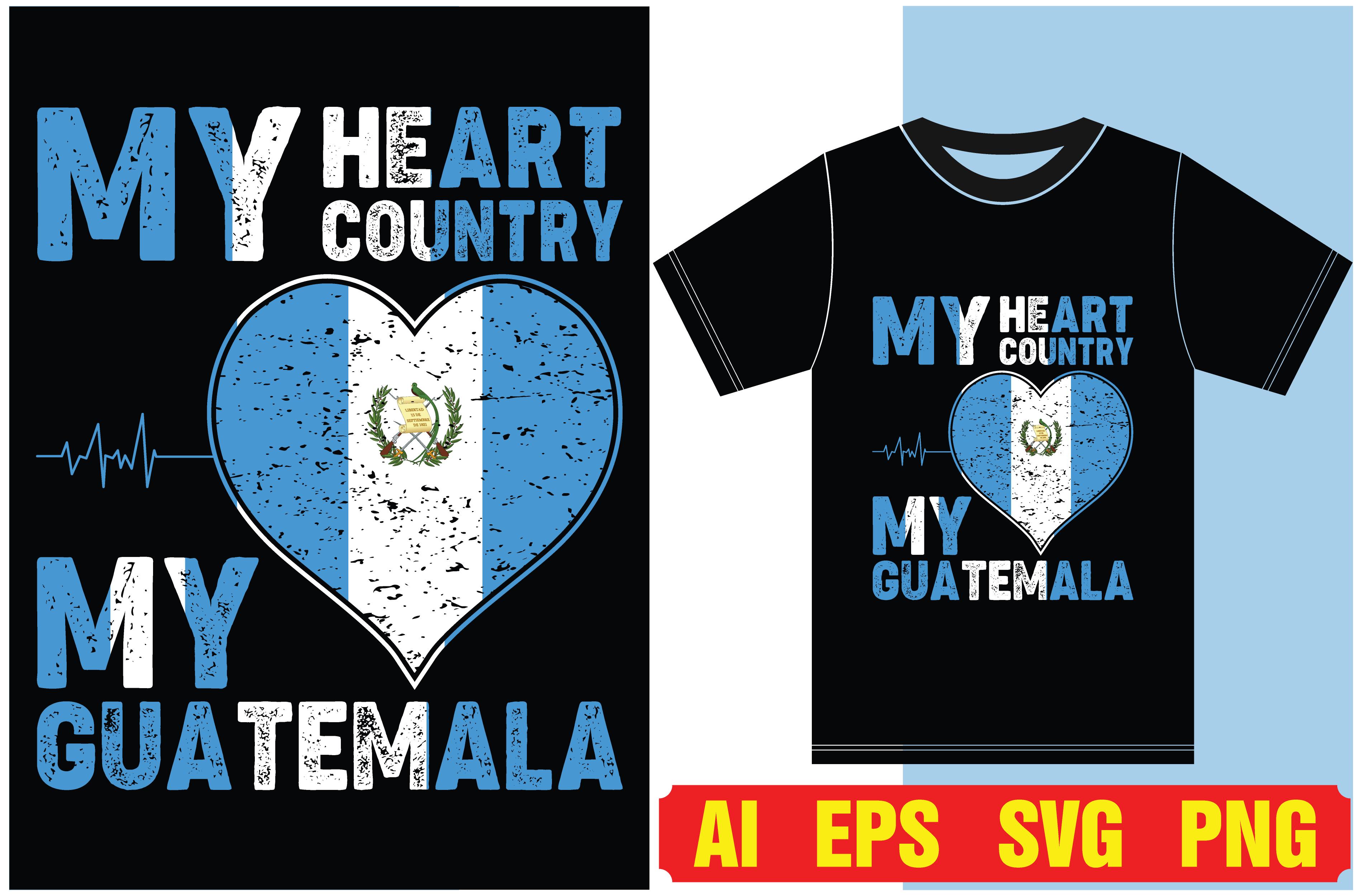 Guatemala Flag T-shirt Designs.Tees