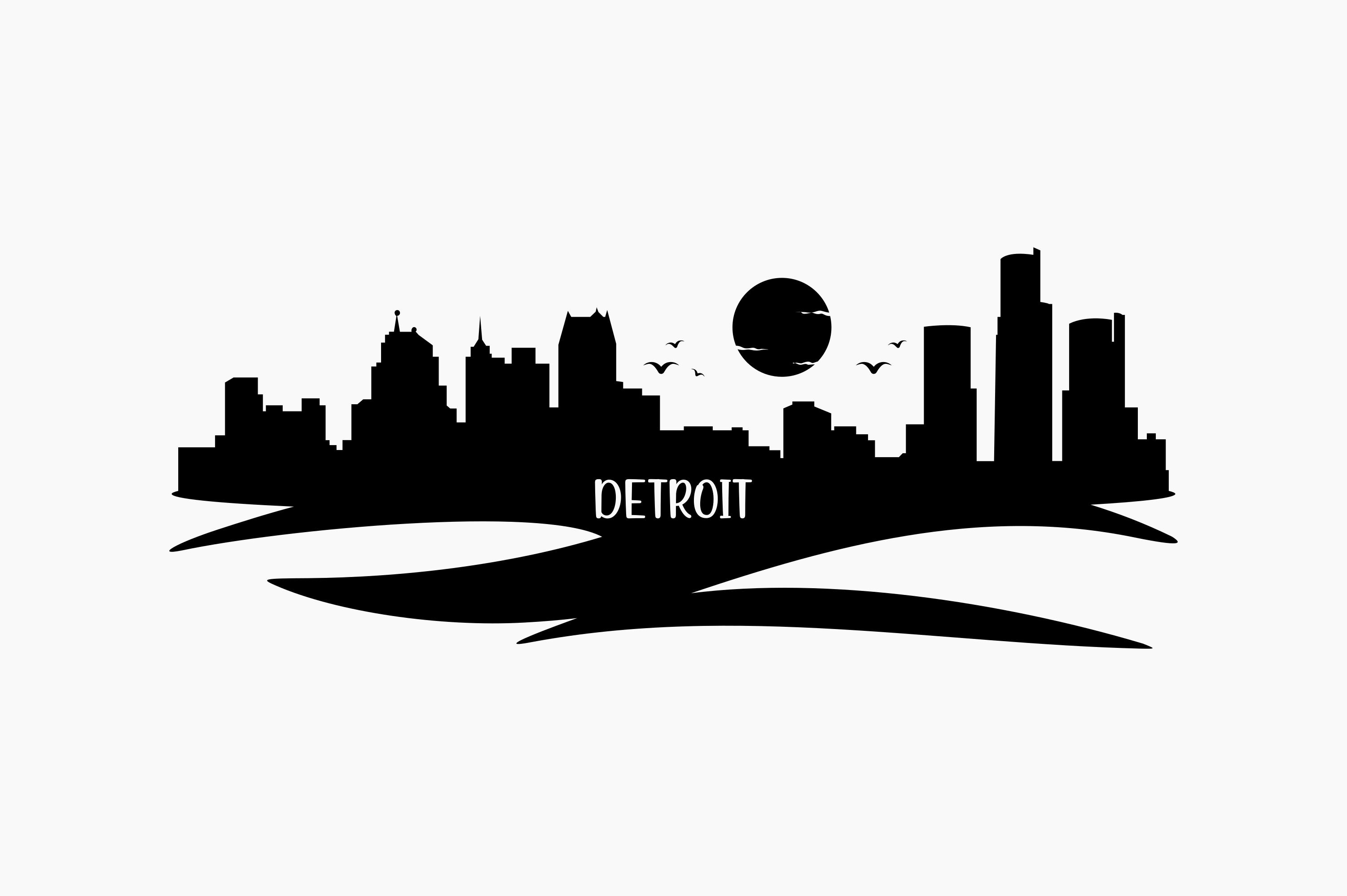Detroit Skyline Silhouette
