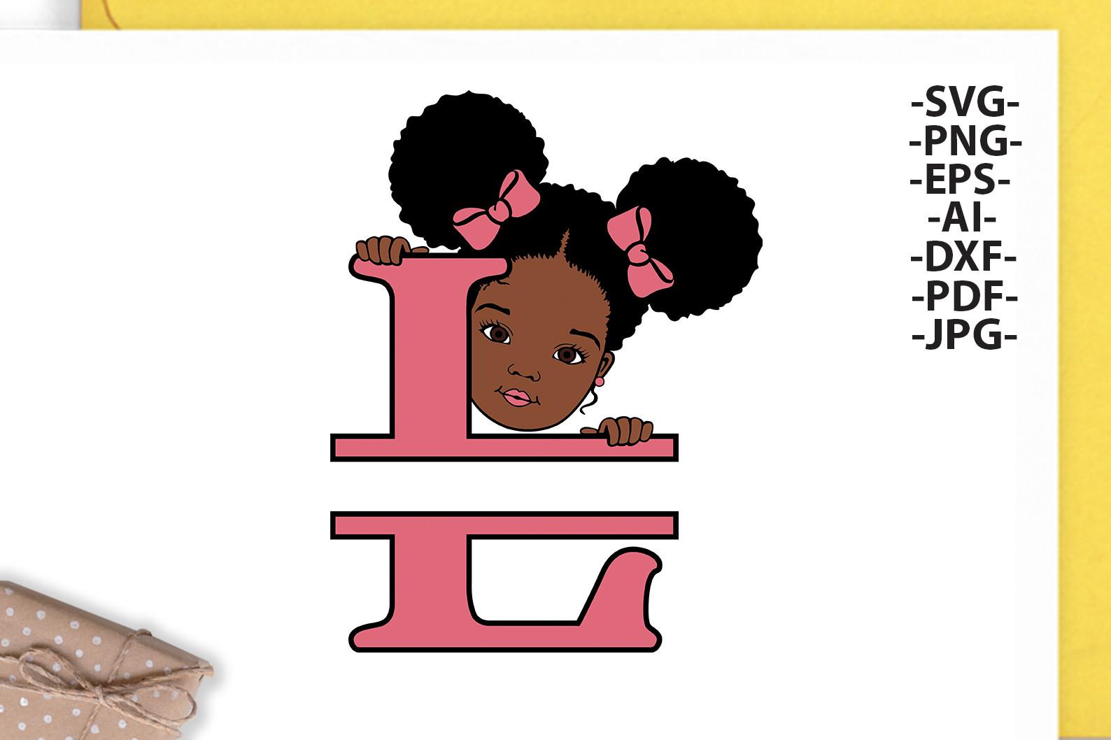 Afro Girl Svg Letter K,Alphabet Name Svg