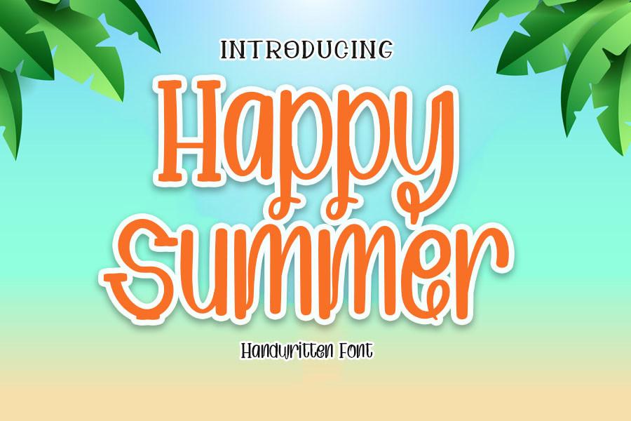 Happy Summer Font