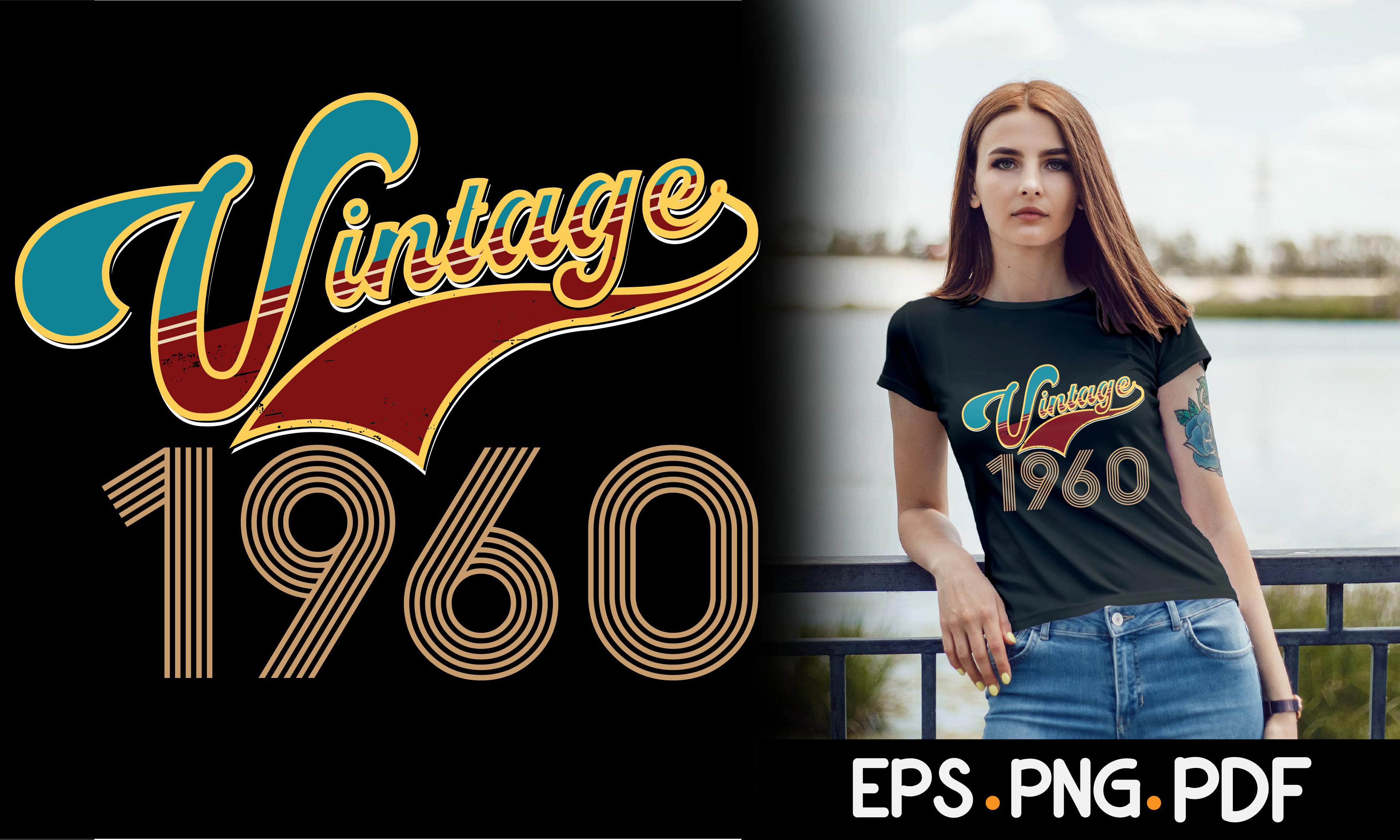 Vintage 1960 T Shirt Birthday