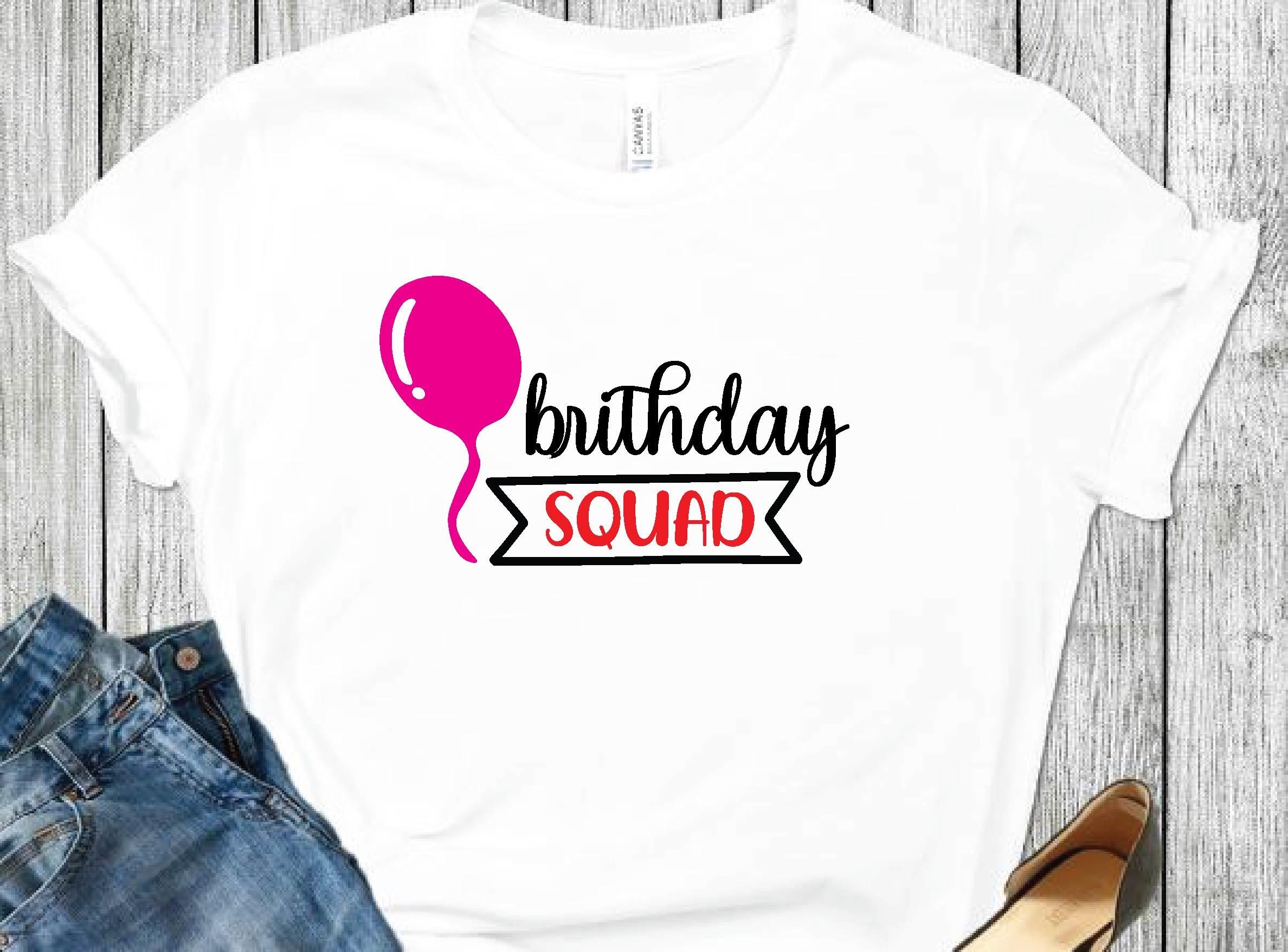 Brithday Squad Svg Design