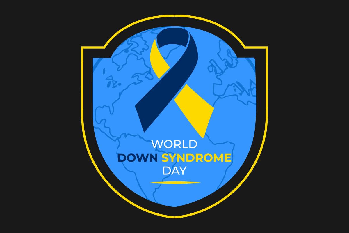 World Down Syndrome Day Awareness Label