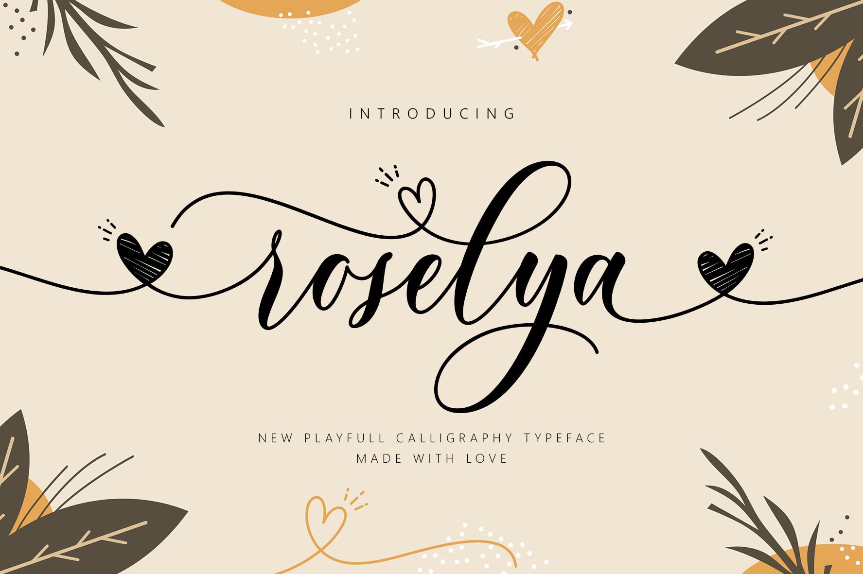 Roselya Script Font