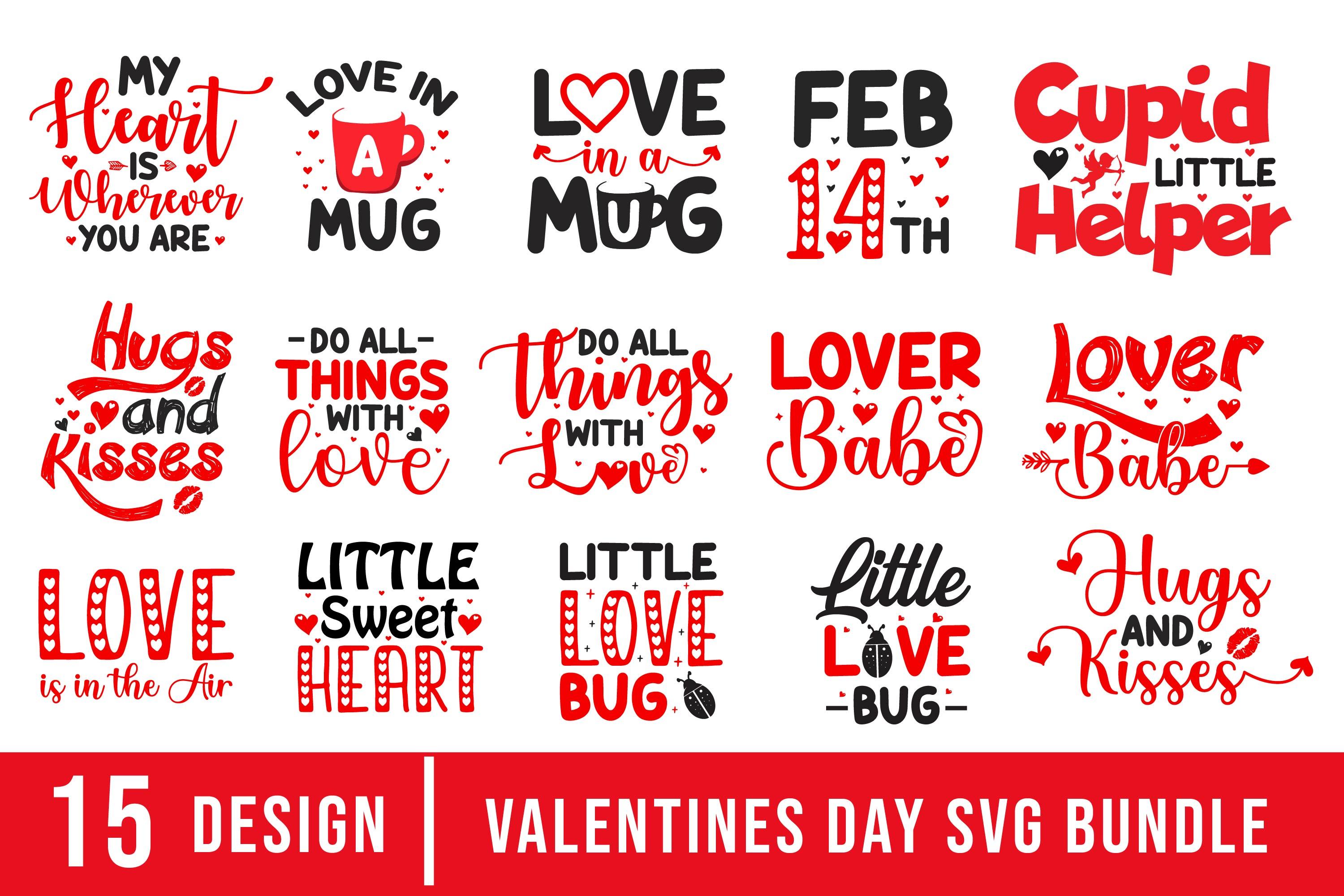 Valentine Day SVG Bundle ​T Shirt Design