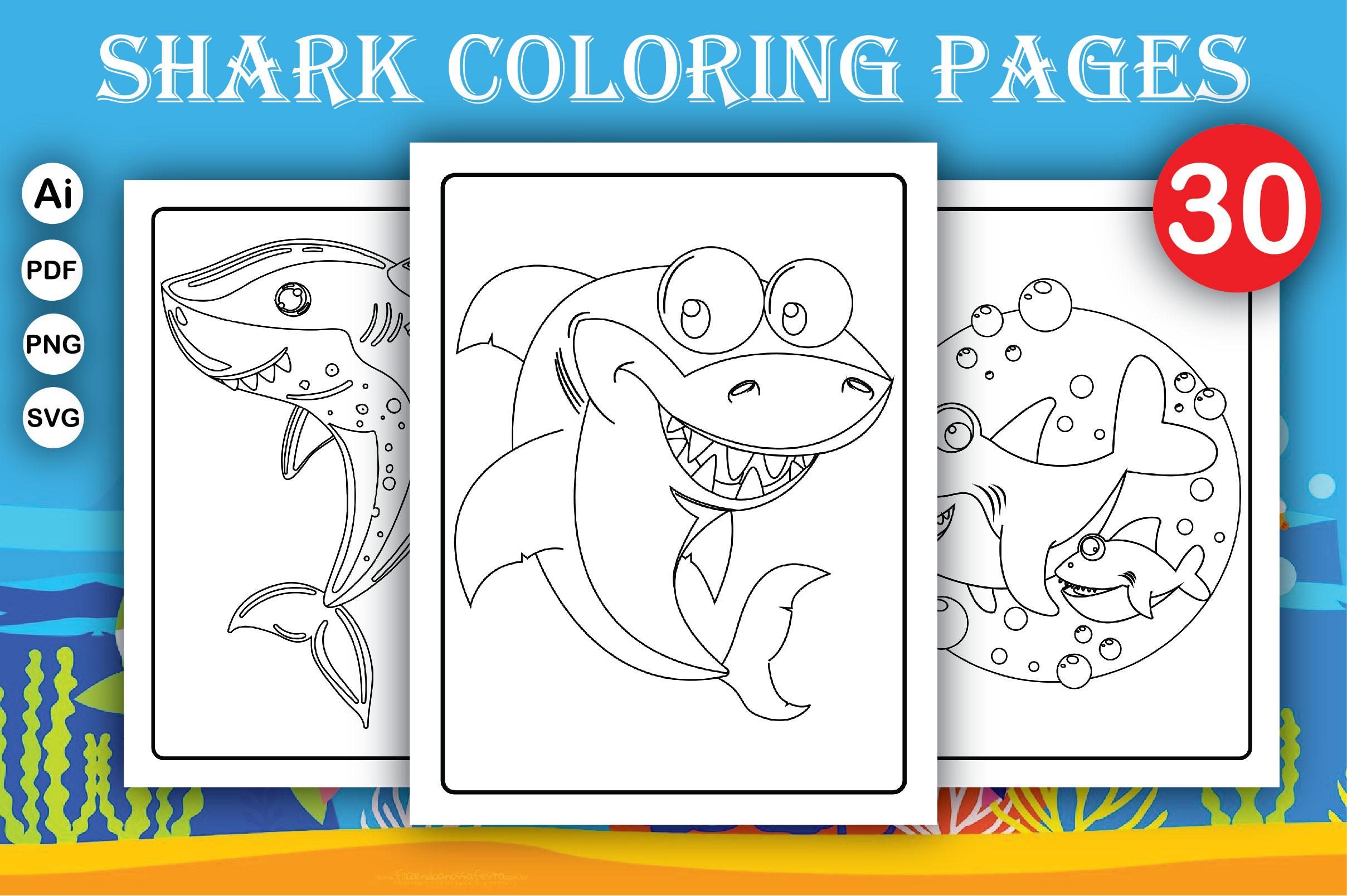Shark Coloring Pages for Kids