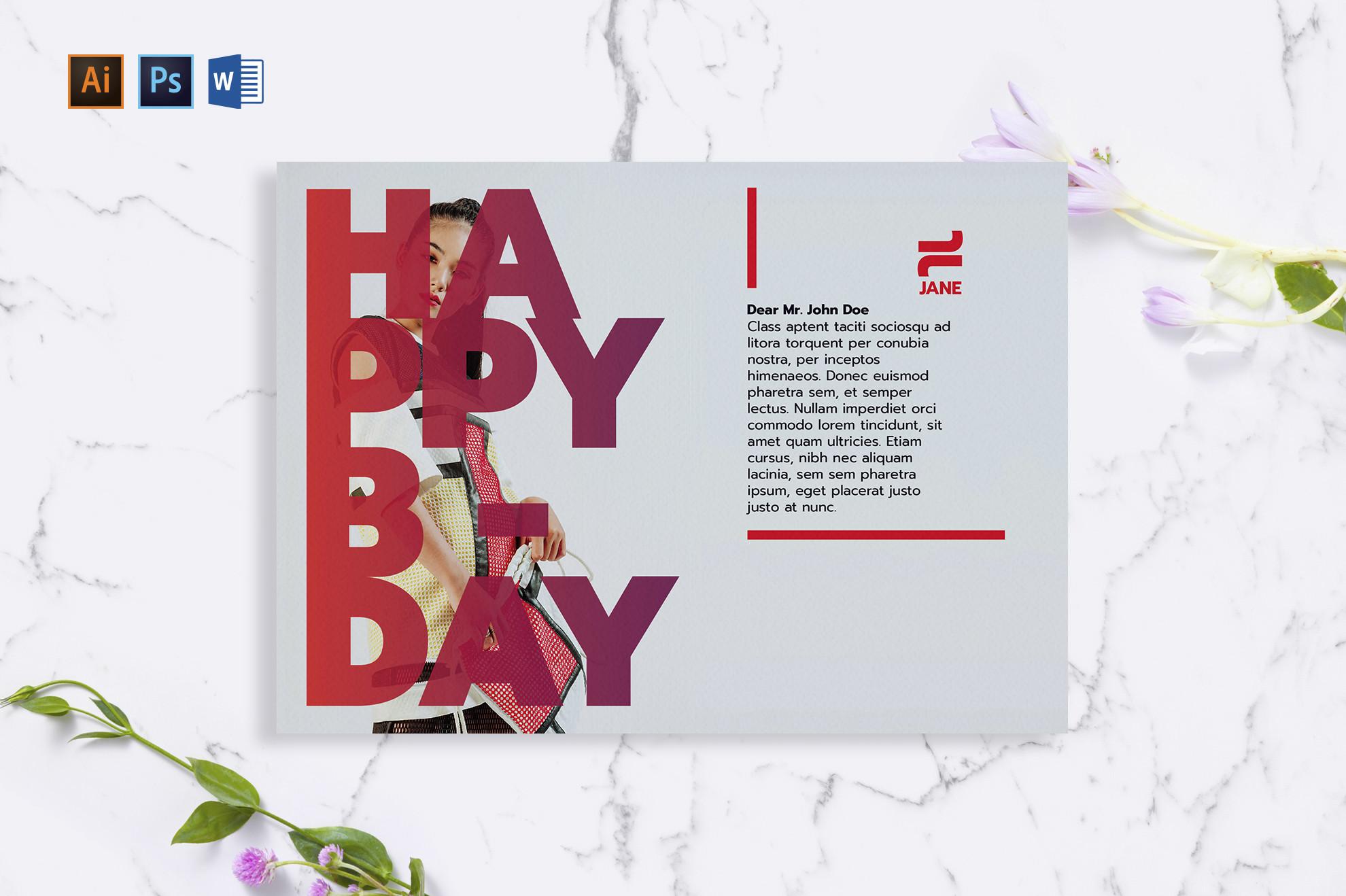 Fashion Designer Greeting Card Template