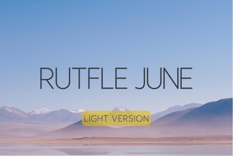 Rutfle June Light Font