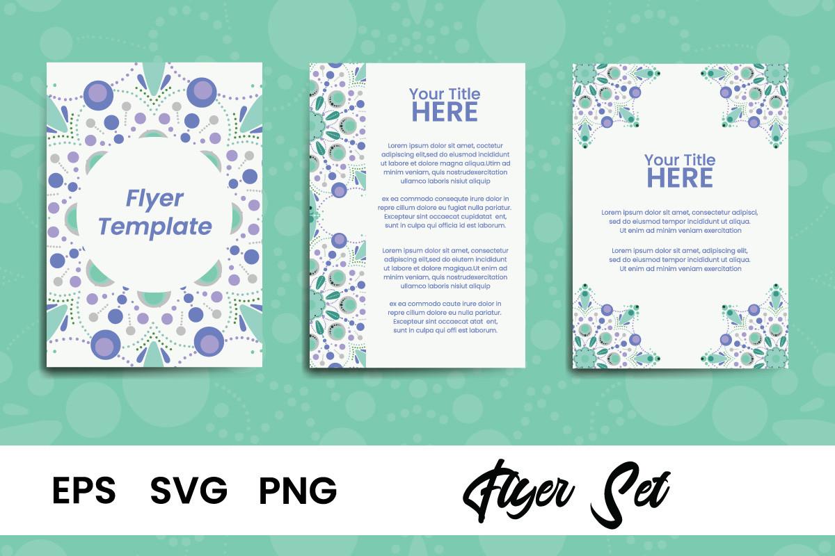 Flyer Brochure Template Set Mandala