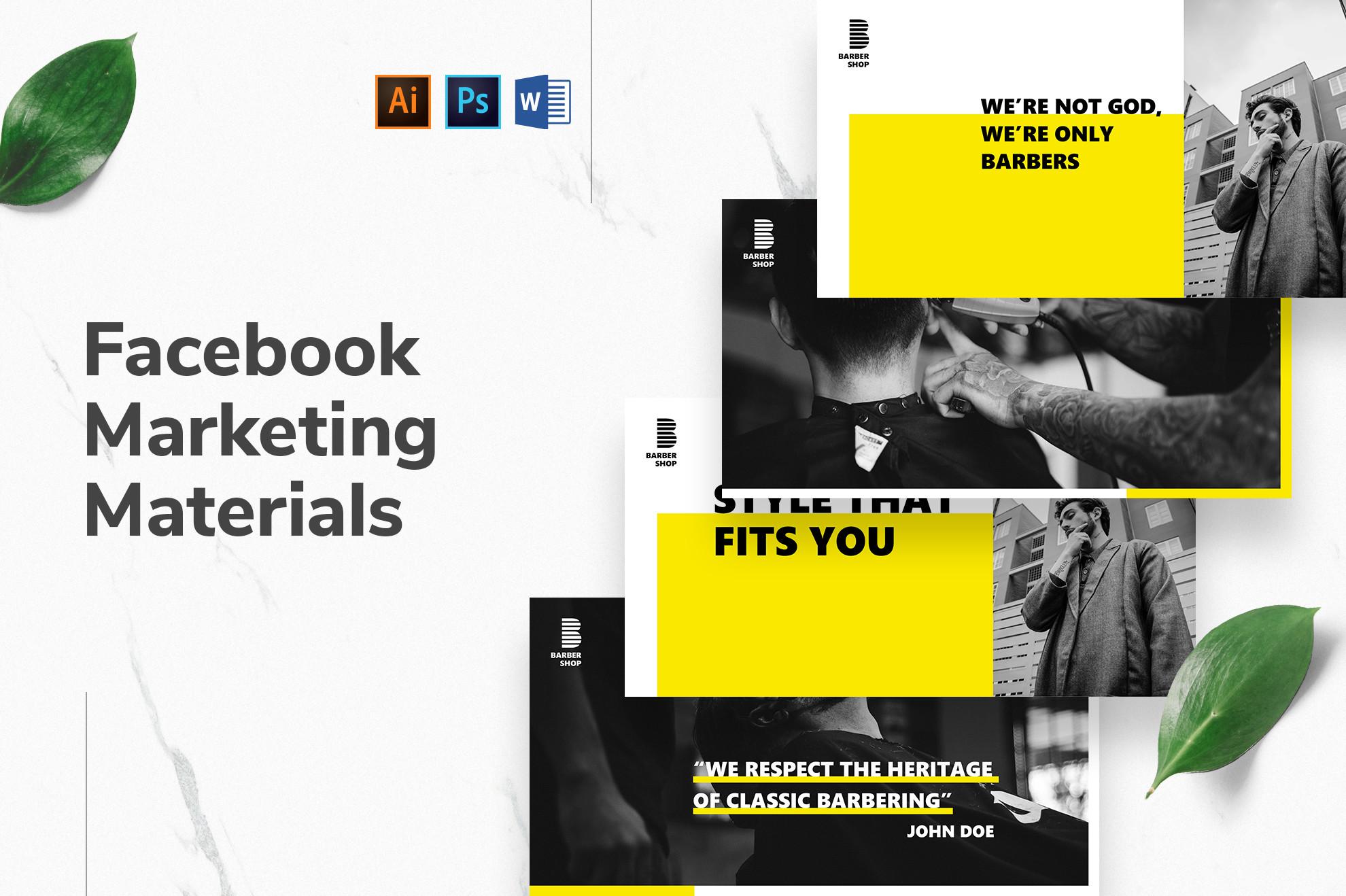 Barbershop Facebook Templates