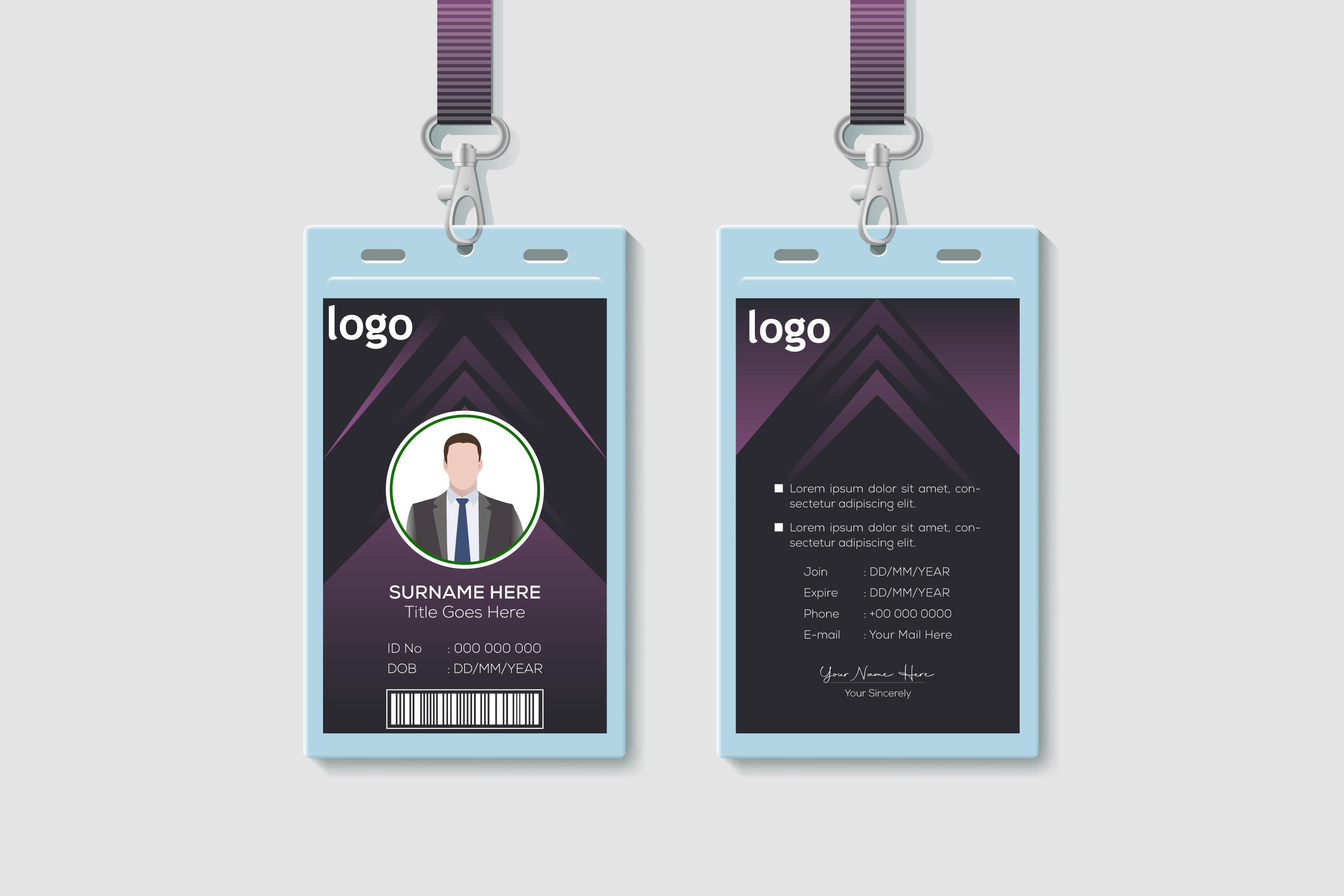 Modern Abstract ID Card Design