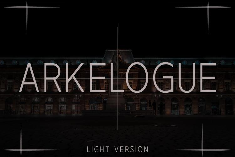 Arkelogue Light Font