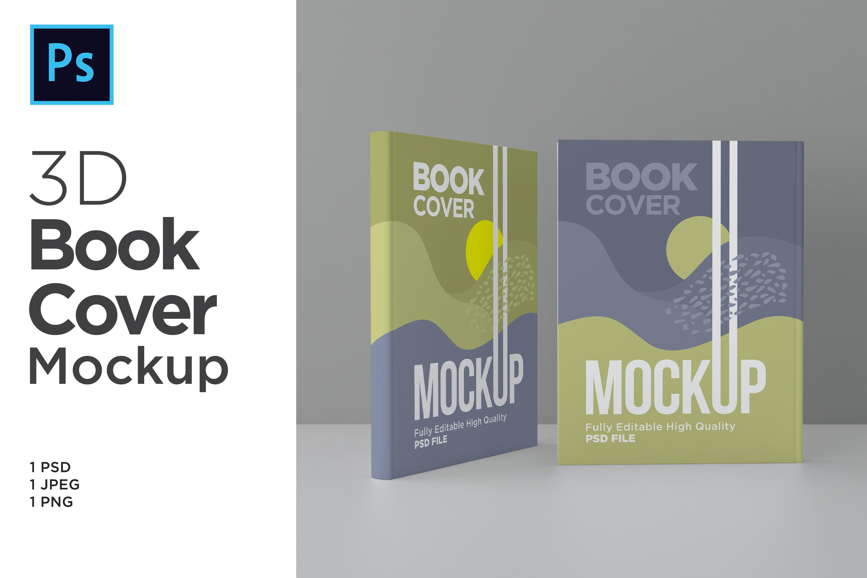 Book Cover Mockup 3d Rendering