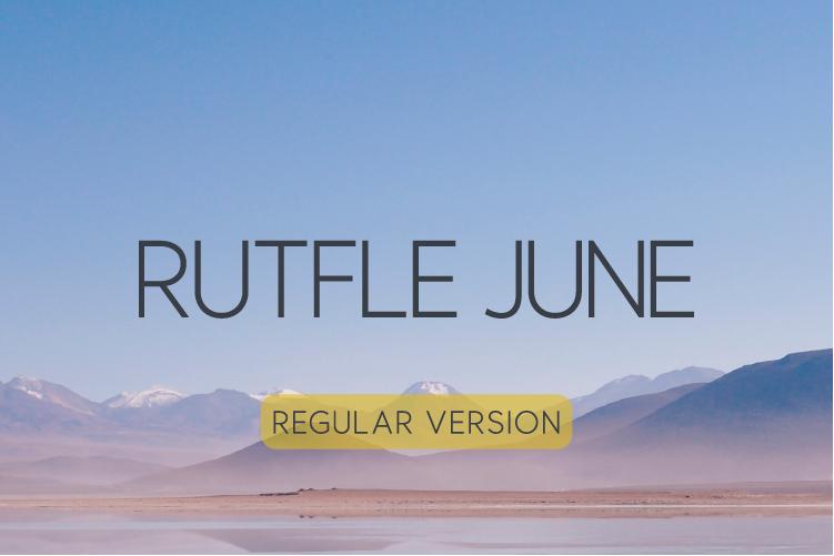 Rutfle June Regular Font