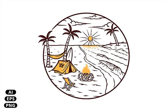 Camping on a Beautiful Beach
