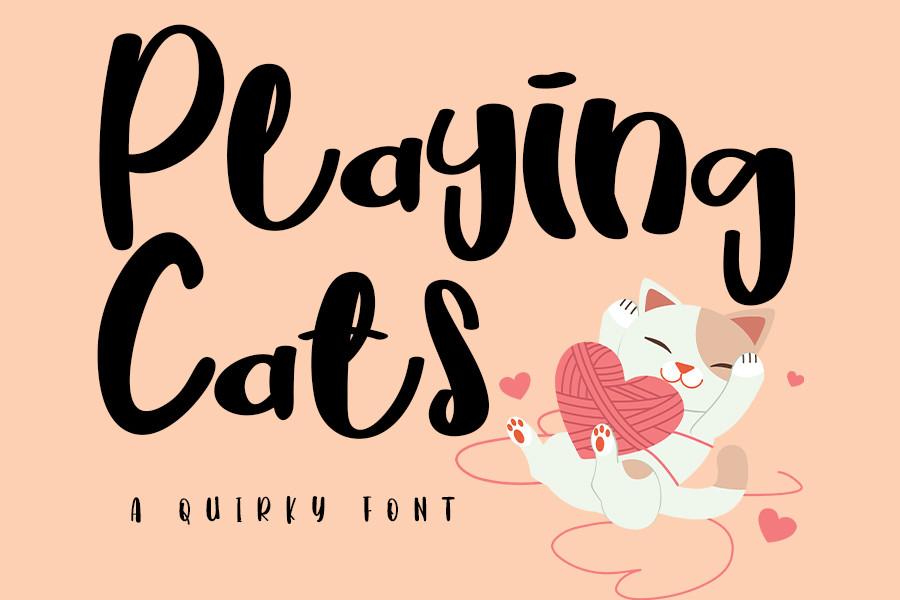 Playing Cats Font