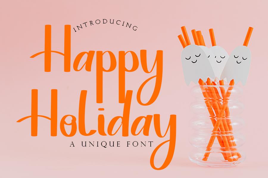 Happy Holiday Font