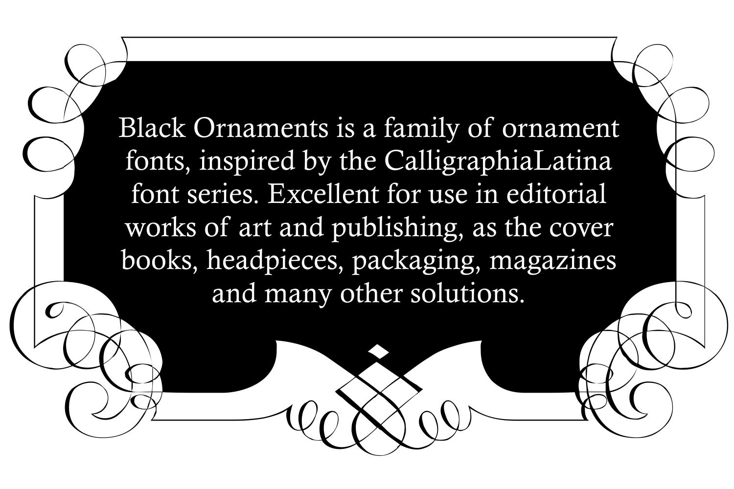 Black Ornaments Family Font