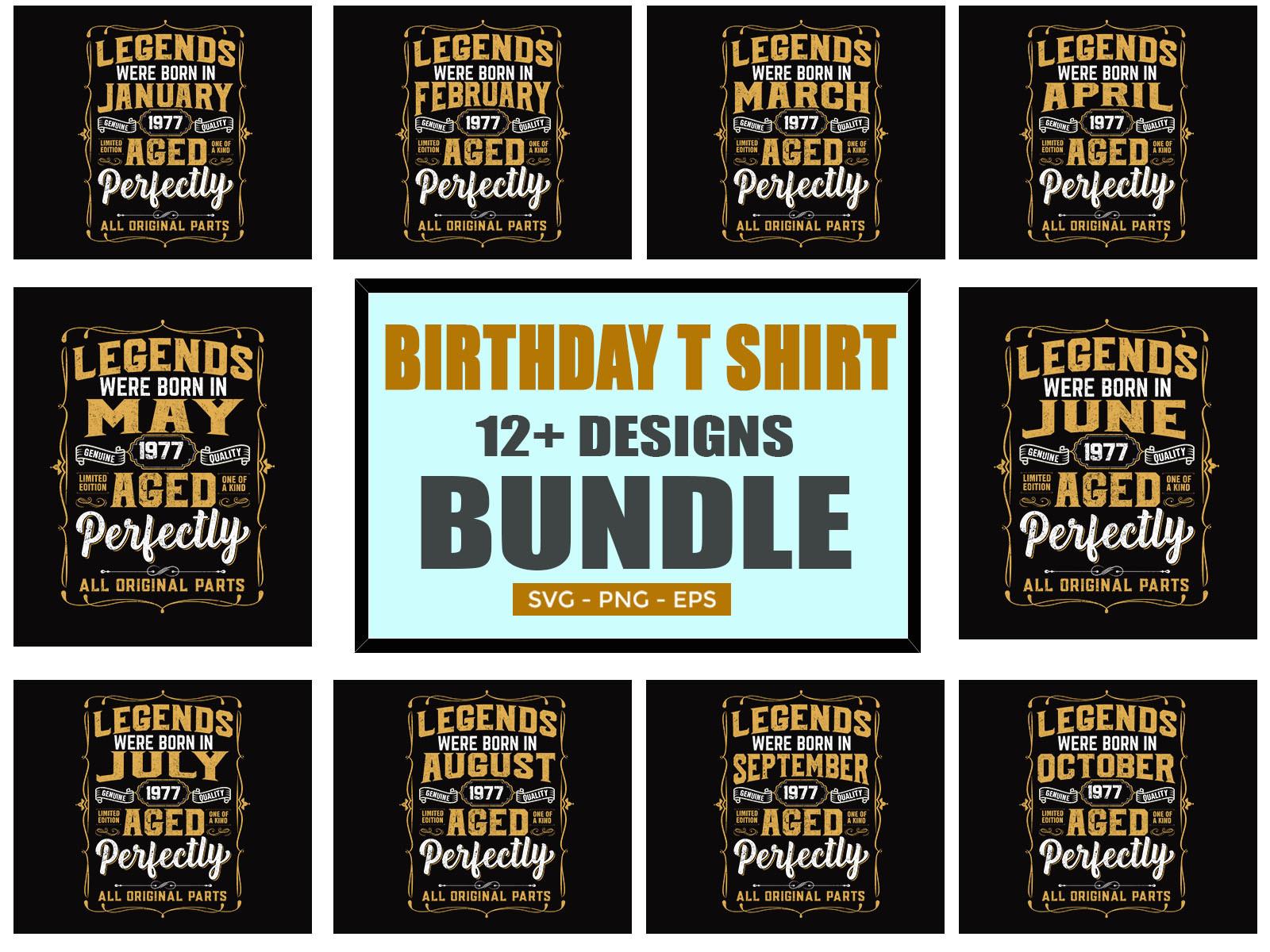 Legends Birthday T Shirt Design