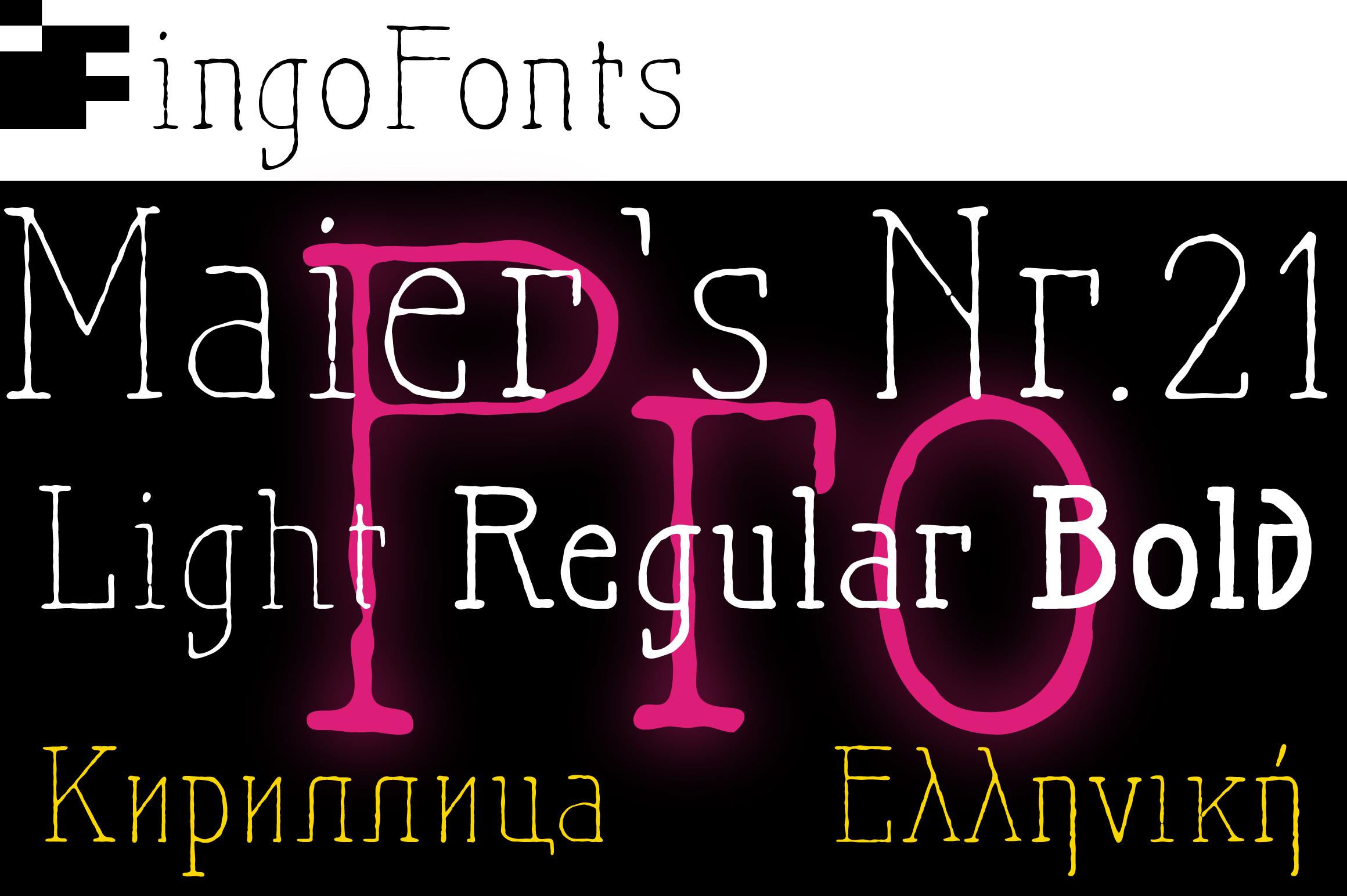 Maier's Nr. 21 Pro Font