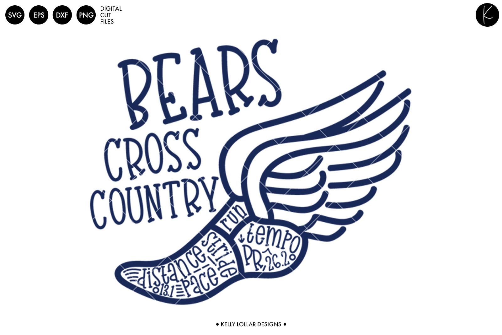 Bears Cross Country Word Art