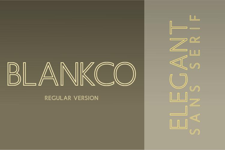 Blankco Outline Regular Font