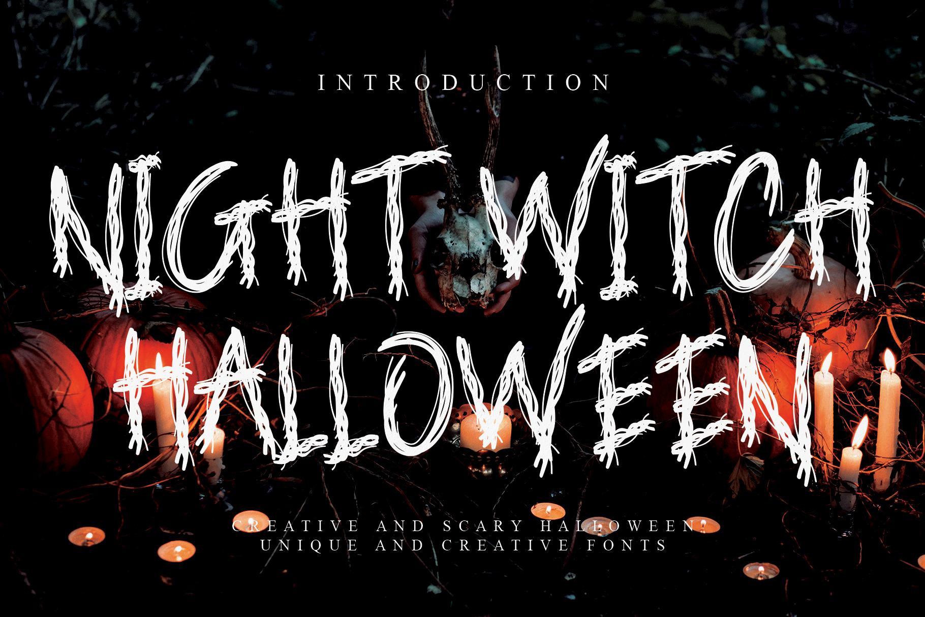 Night Witch Halloween Font