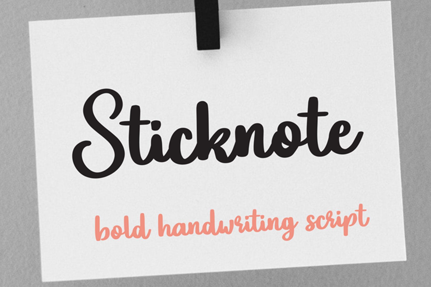 Sticknote Font
