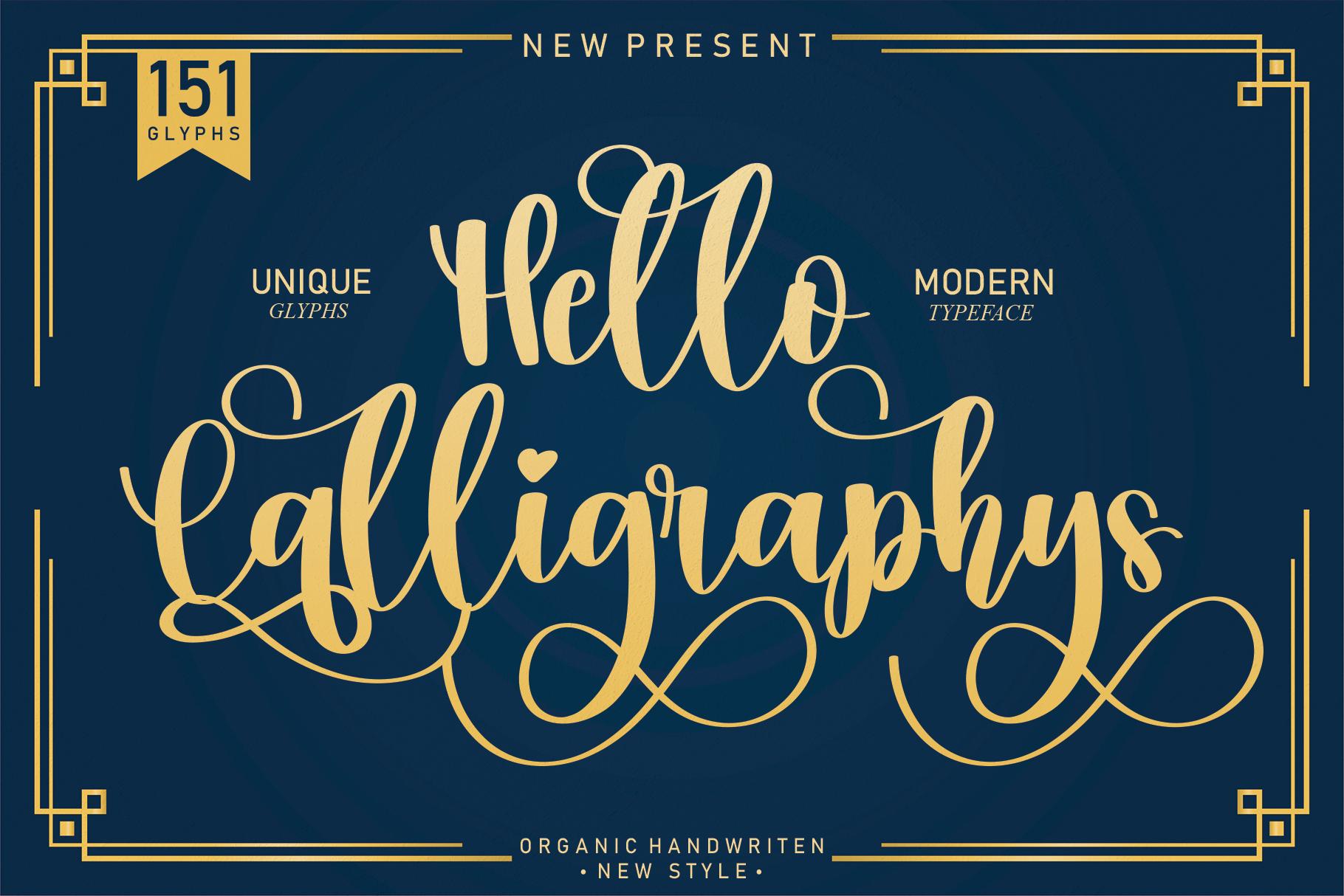 Hello Calligraphys Font