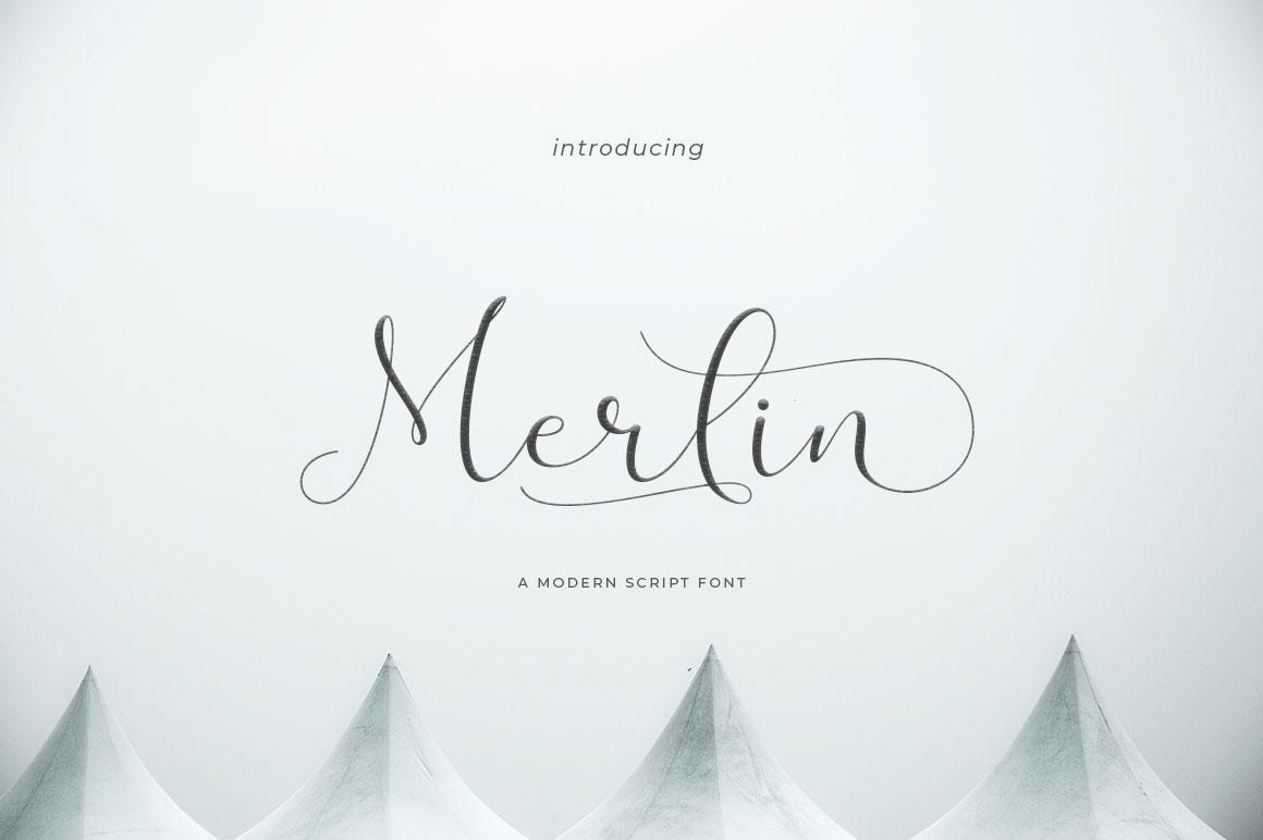 Merlin Script Font