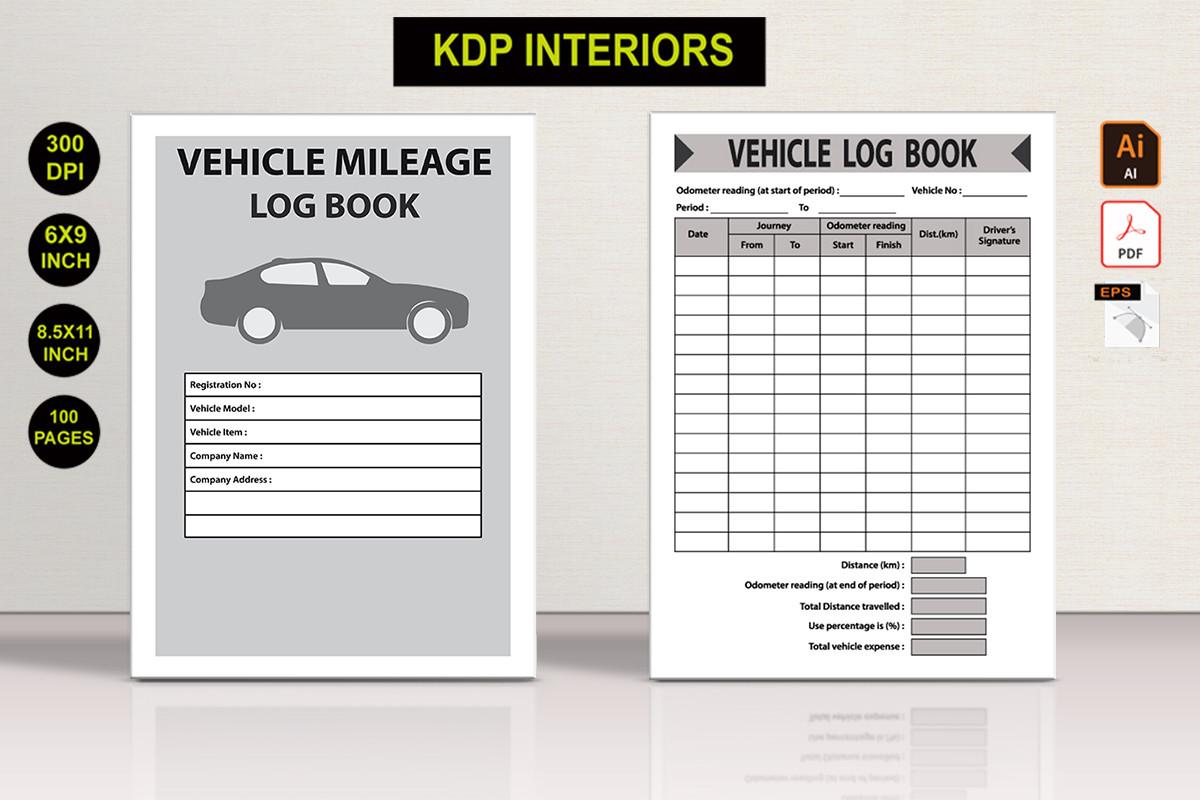 Vehicle Mileage Log Book
