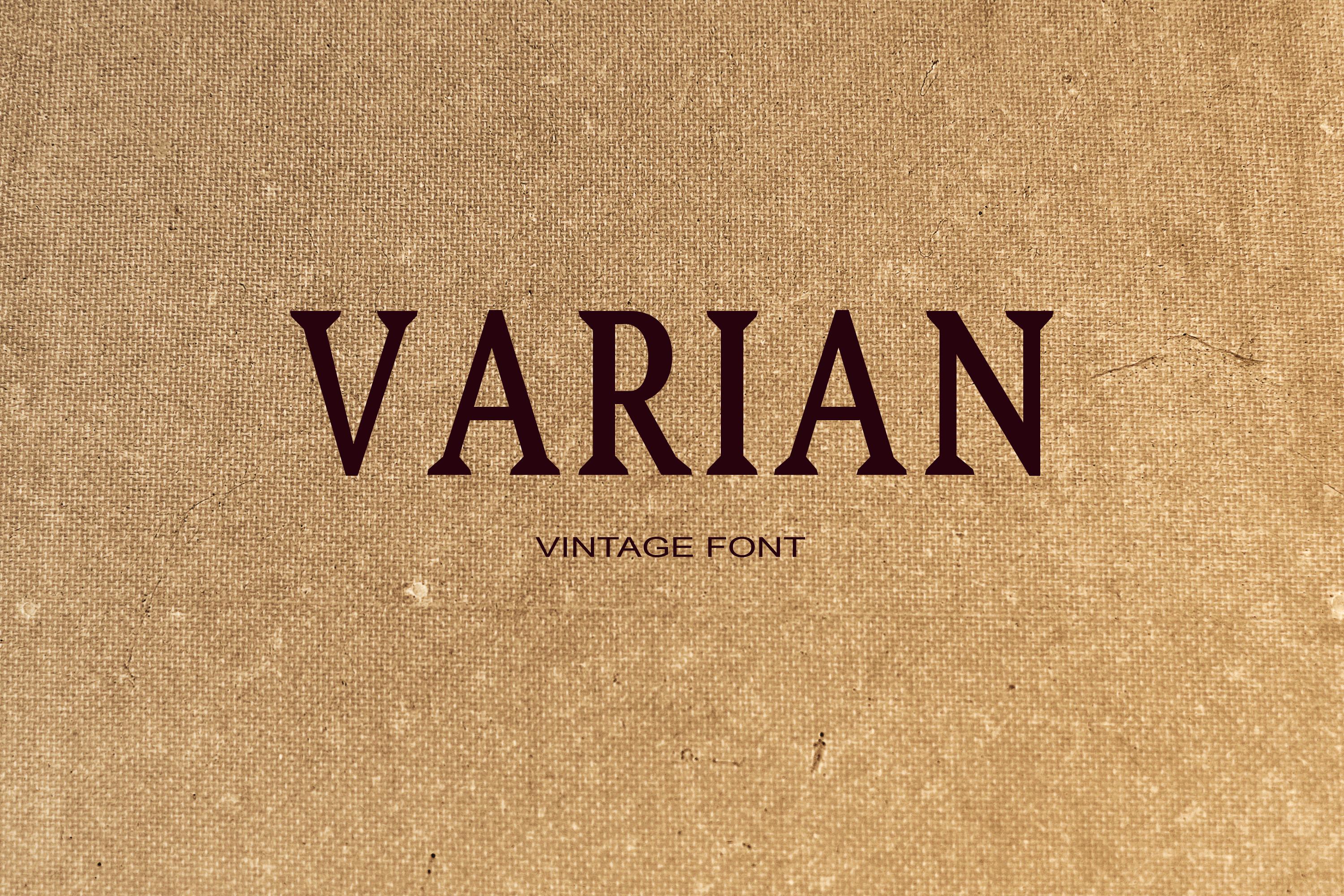 Varian Font