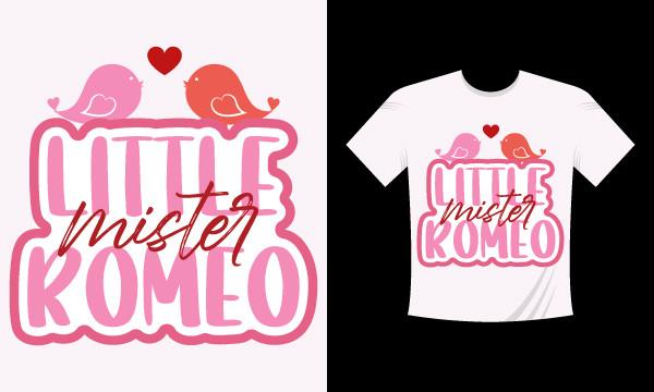Little Mister Romeo Valentine T-shirt
