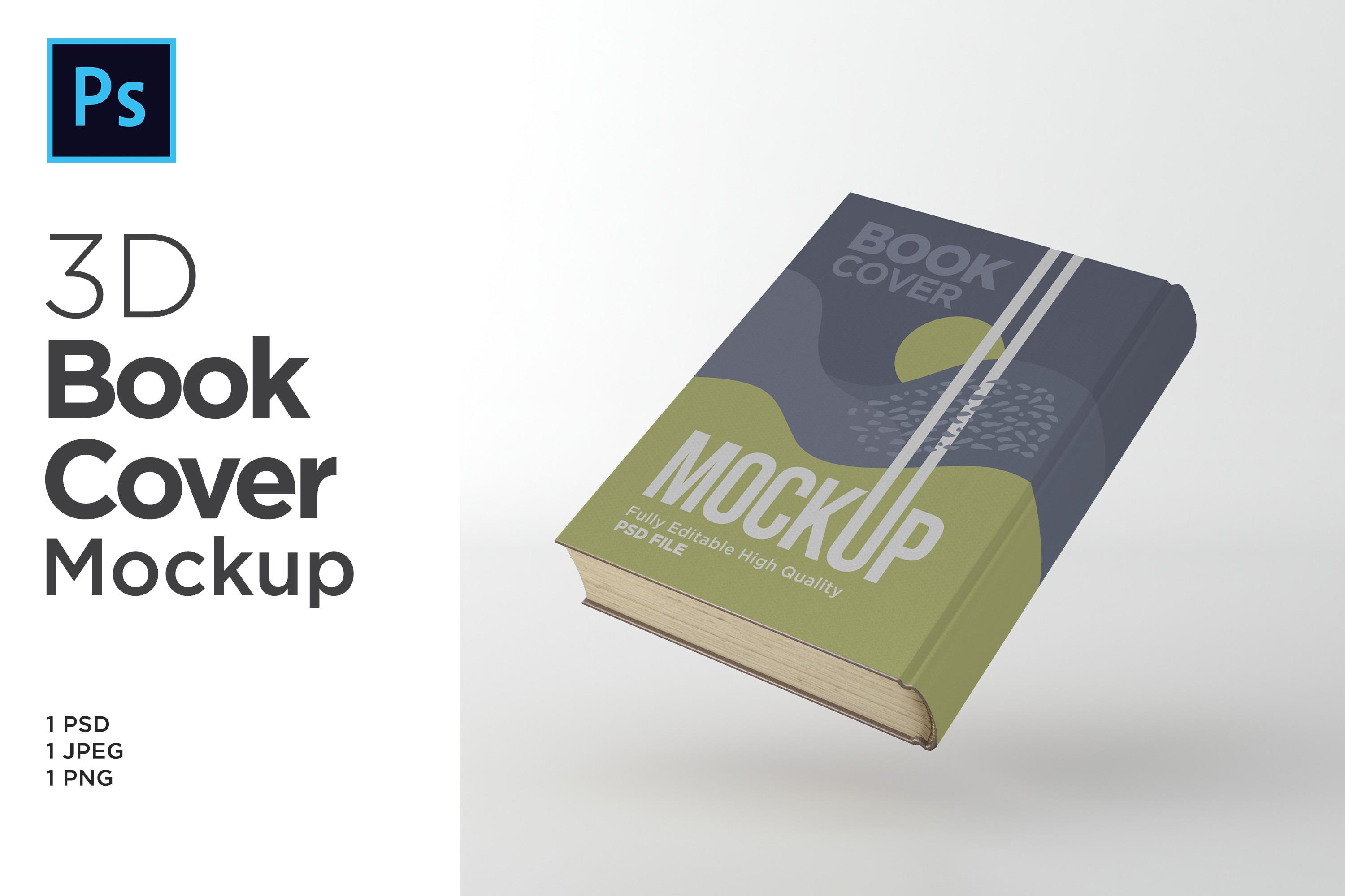 Book Cover Mockup 3d Rendering