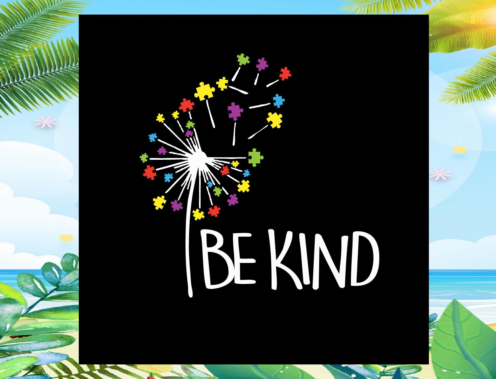 Be Kind Autism Svg, Awareness Svg
