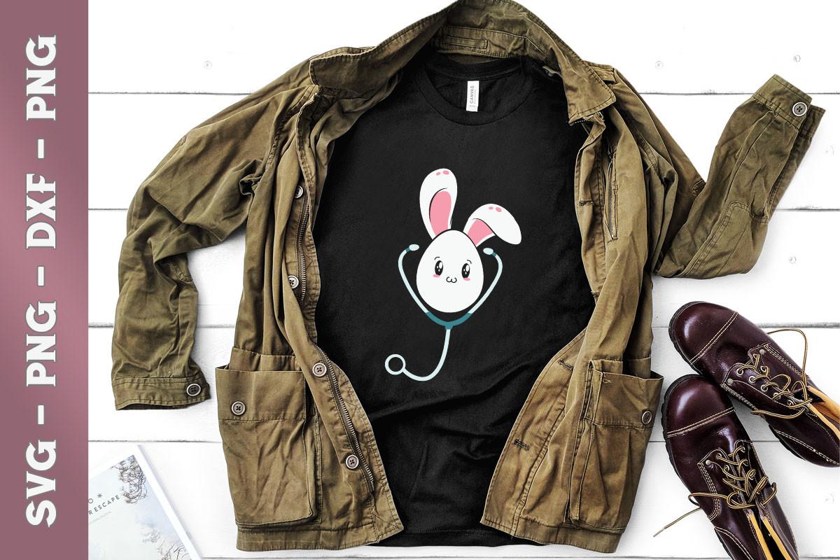 Cute Nurse Bunny Stethoscope Easter Day