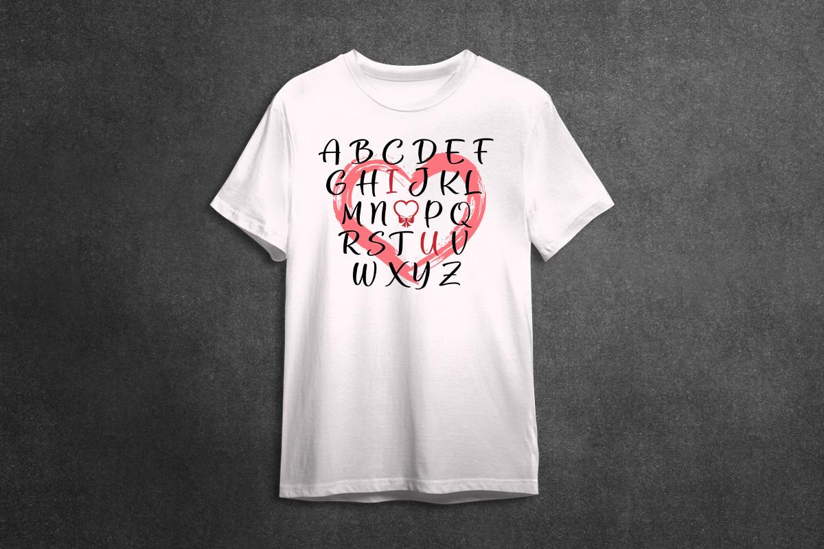 Valentine Alphabet SVG DIY Crafts Files