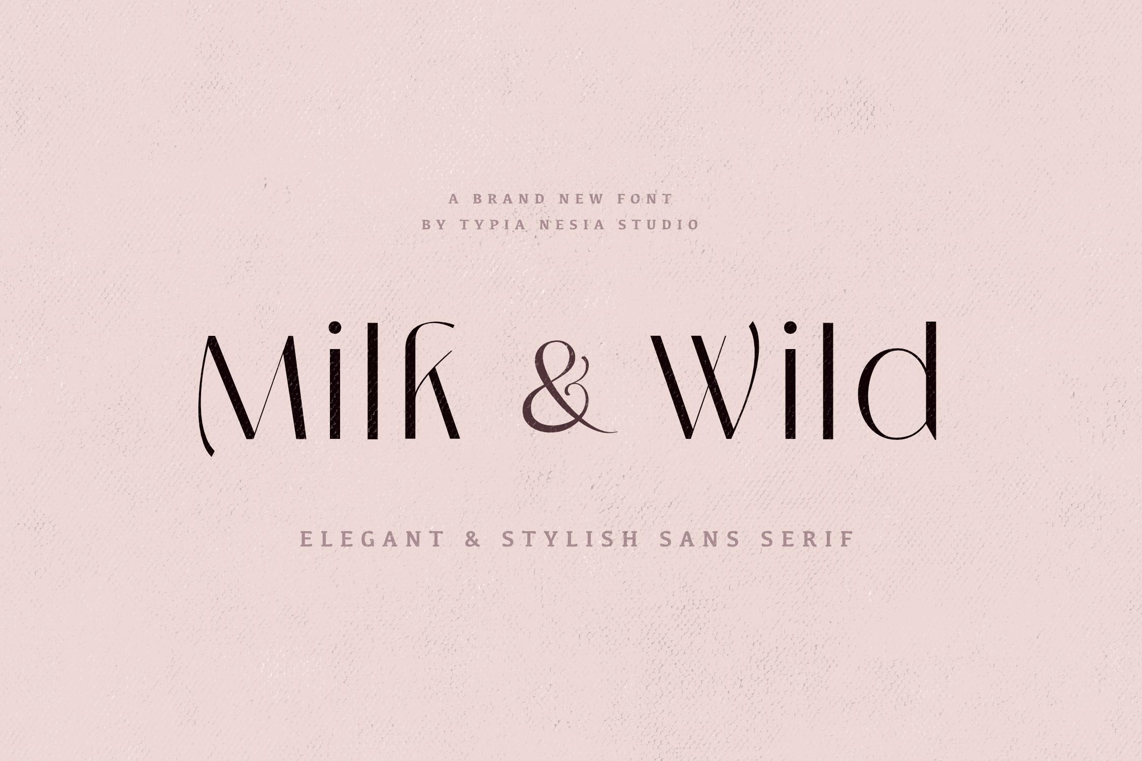 Milk and Wild Font