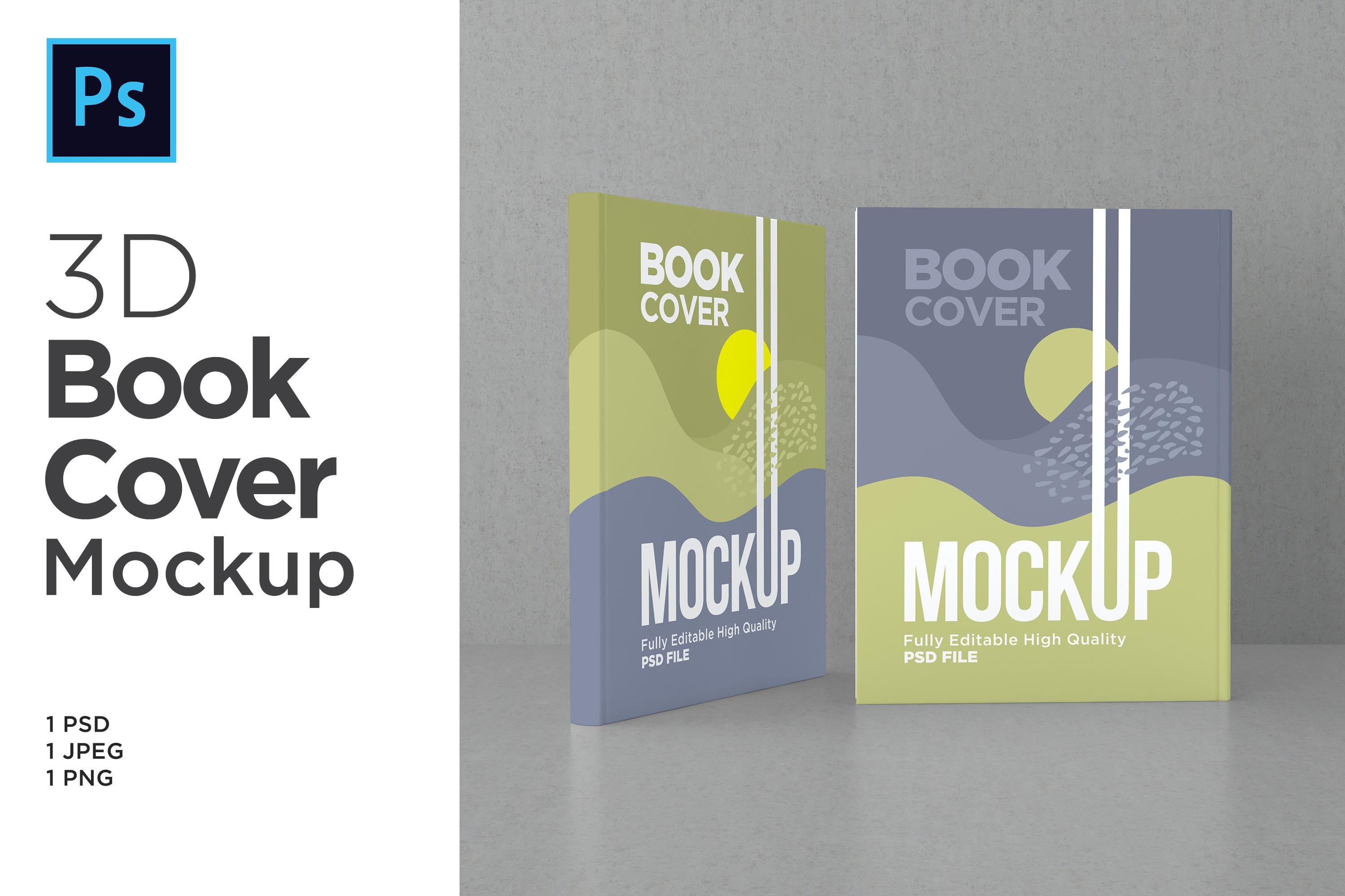 Book Cover Mockup 3d Rendering