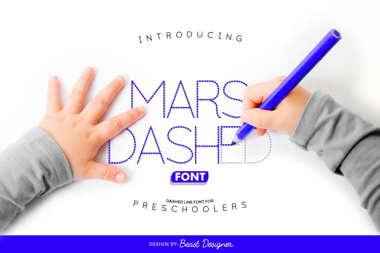 Mars Dashed Font