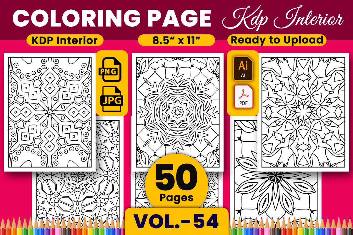 Adult Mandala Coloring Page Kdp Interior