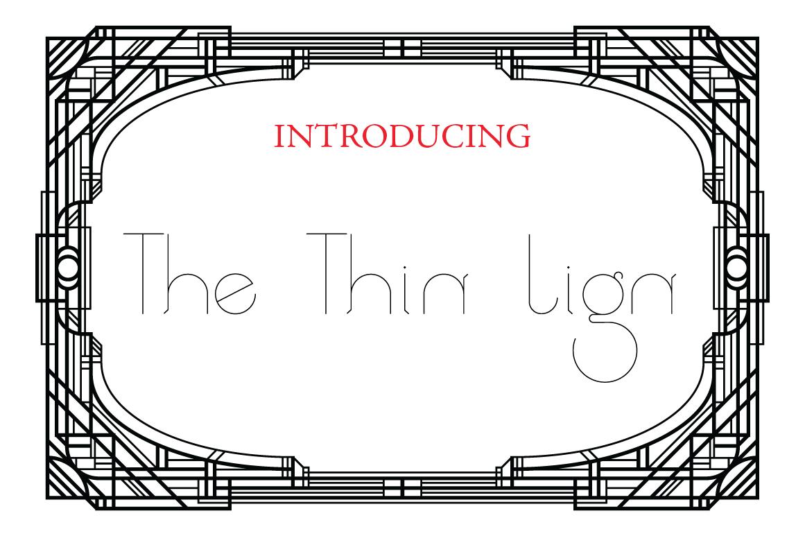 The Thin Lign Font
