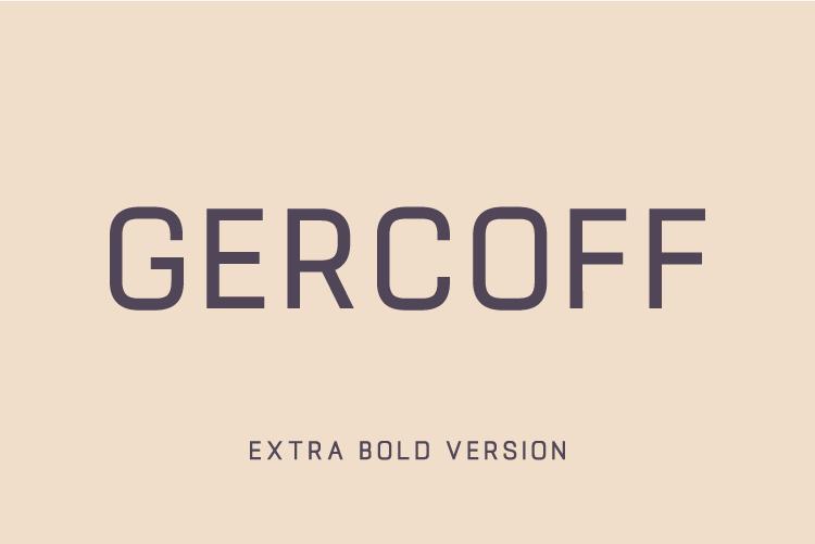Gercoff Extra Bold Font