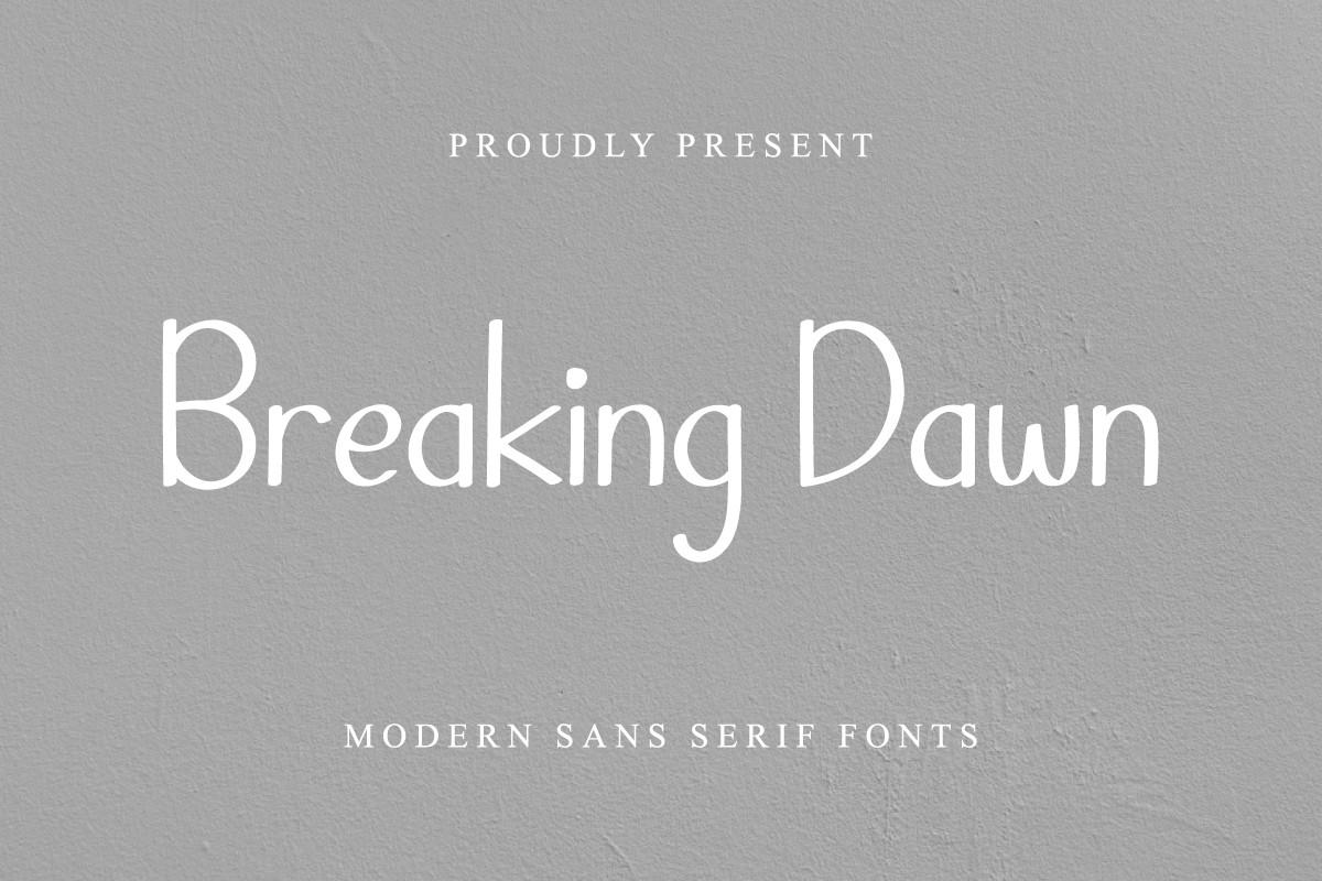 Breaking Dawn Font