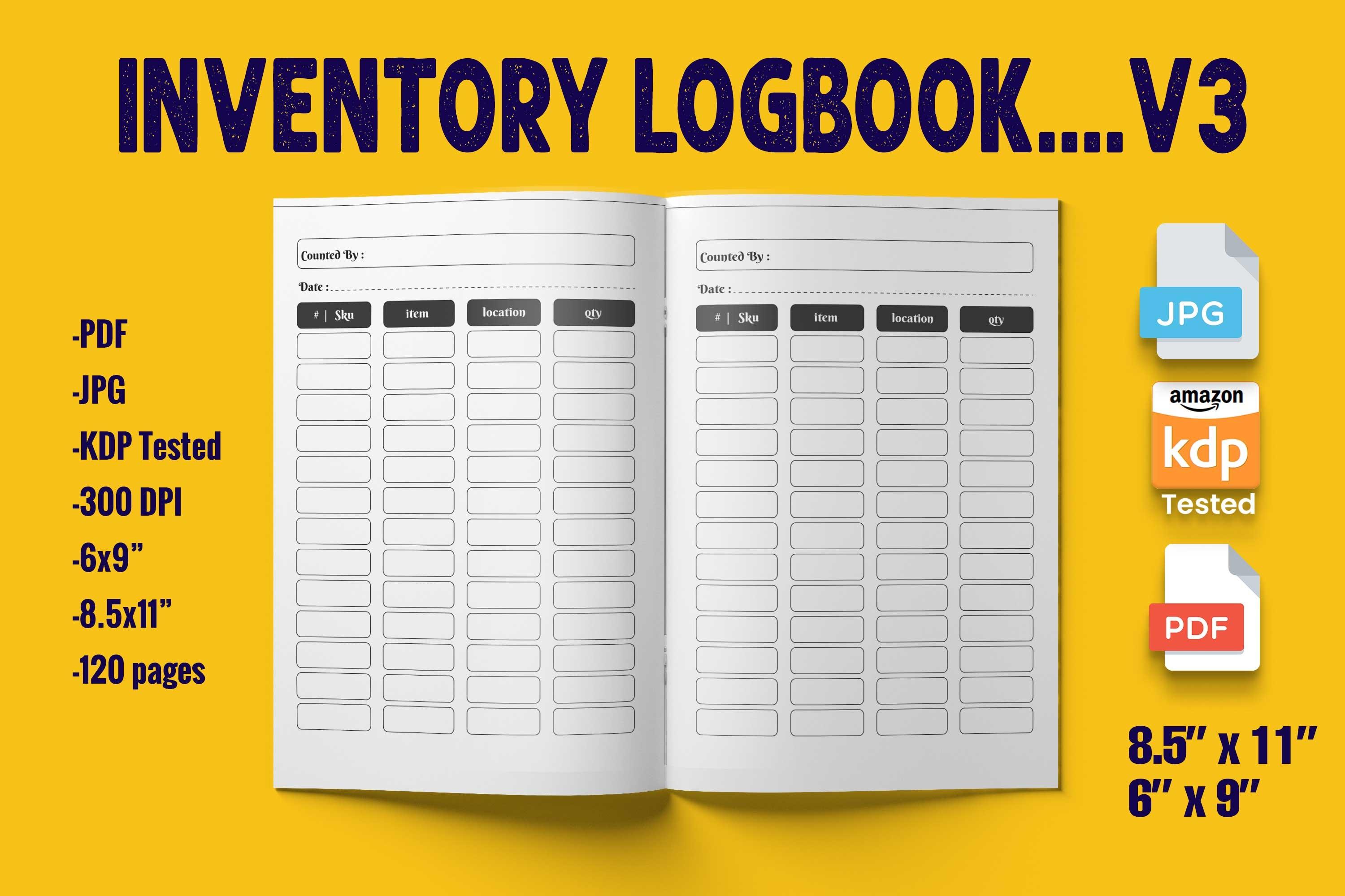 Inventory Logbook Tracker (KDP Interior)