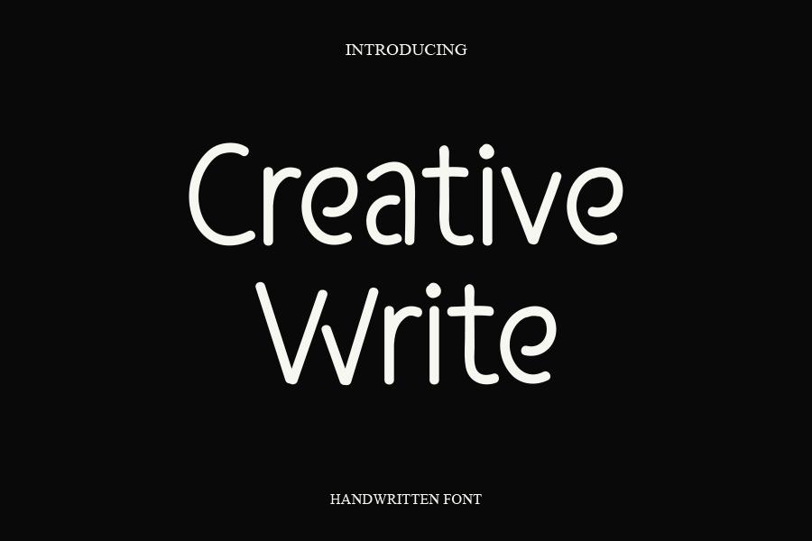 Creative Write Font
