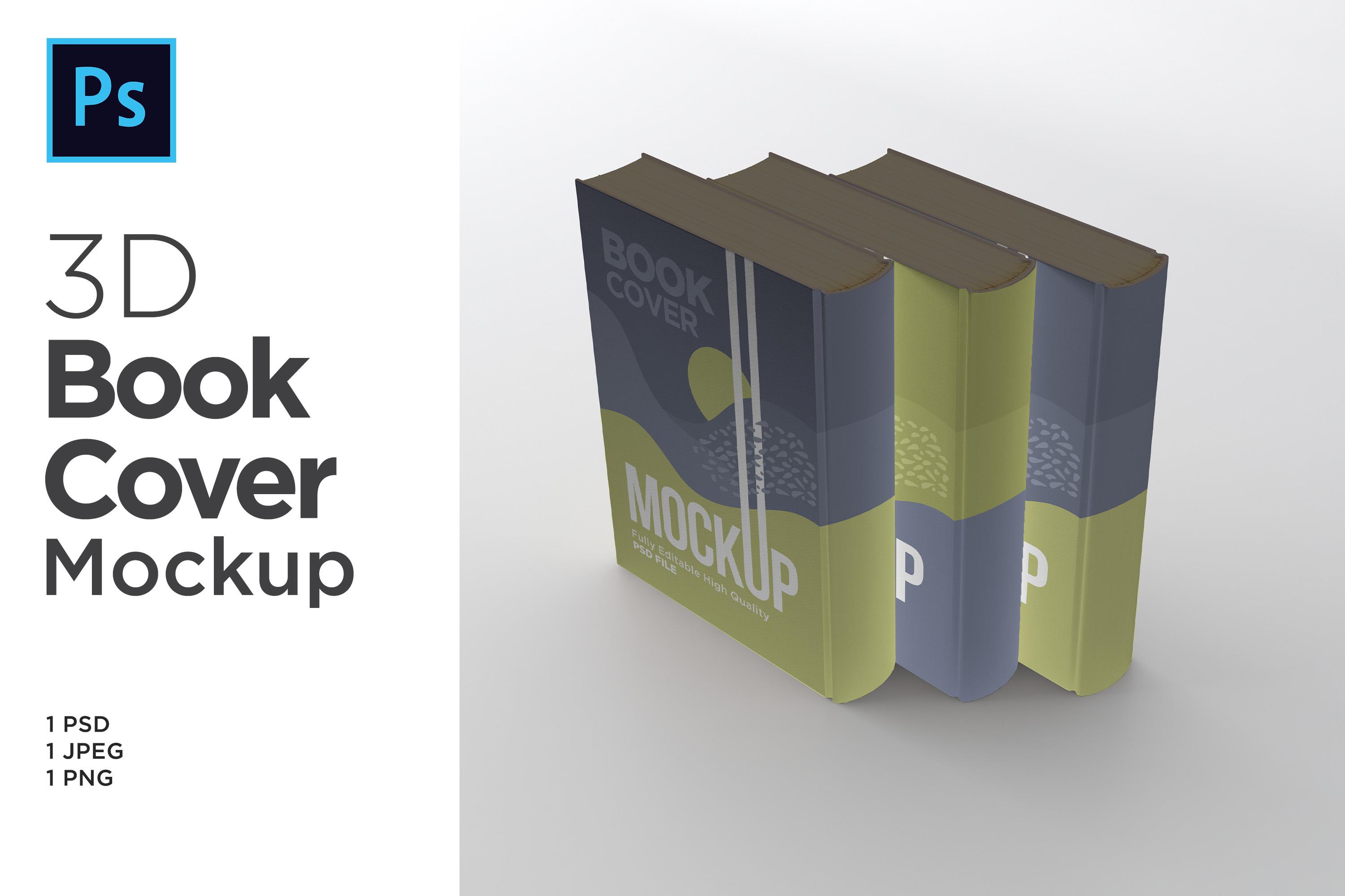 Book Cover Mockup 3d Rendering