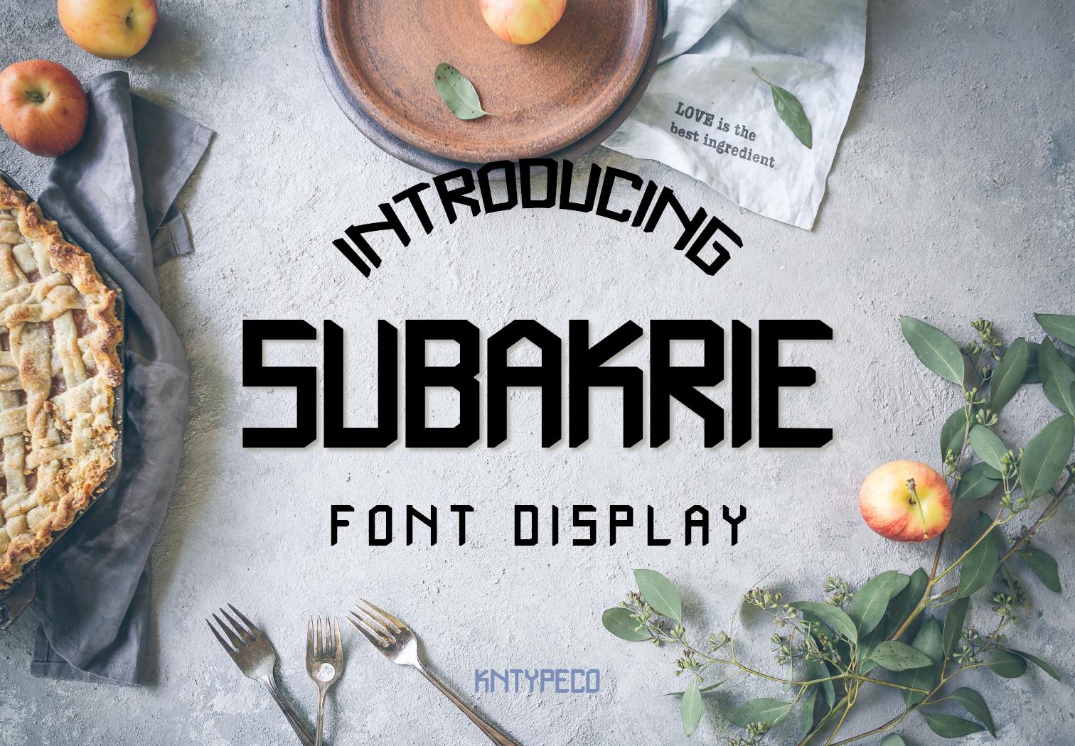 Subakrie Font